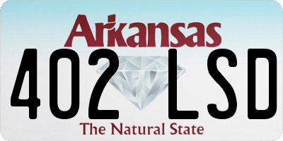 AR license plate 402LSD