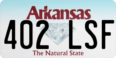 AR license plate 402LSF