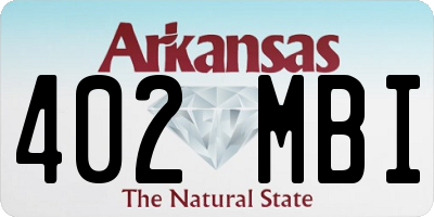 AR license plate 402MBI