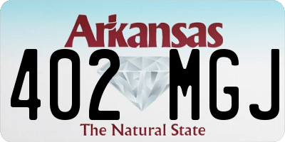 AR license plate 402MGJ
