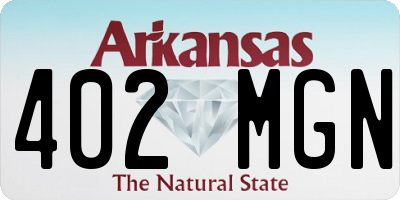 AR license plate 402MGN