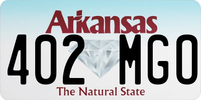 AR license plate 402MGO