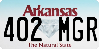 AR license plate 402MGR