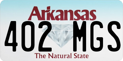 AR license plate 402MGS