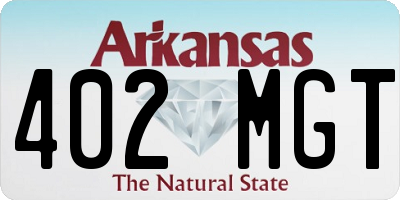 AR license plate 402MGT