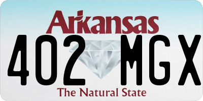AR license plate 402MGX
