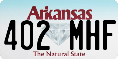AR license plate 402MHF