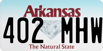 AR license plate 402MHW
