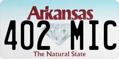 AR license plate 402MIC