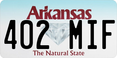 AR license plate 402MIF