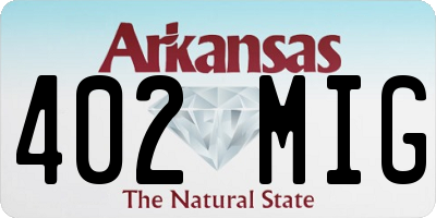 AR license plate 402MIG