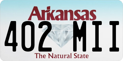 AR license plate 402MII