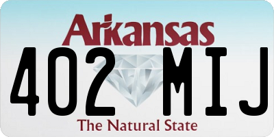AR license plate 402MIJ