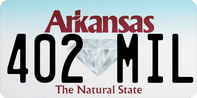 AR license plate 402MIL