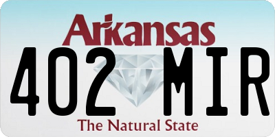 AR license plate 402MIR