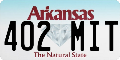 AR license plate 402MIT