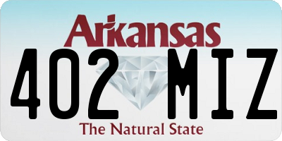 AR license plate 402MIZ