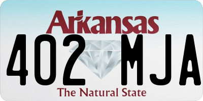 AR license plate 402MJA