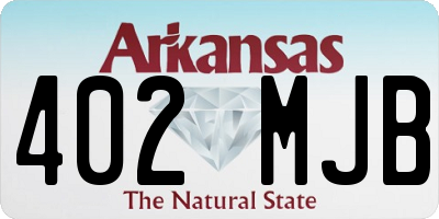 AR license plate 402MJB