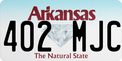 AR license plate 402MJC