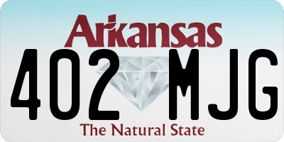 AR license plate 402MJG