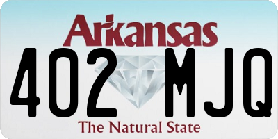 AR license plate 402MJQ
