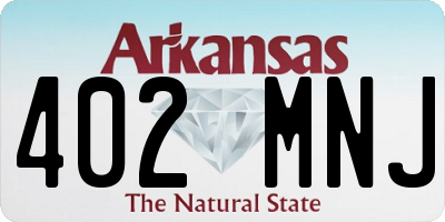 AR license plate 402MNJ