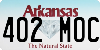 AR license plate 402MOC
