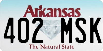 AR license plate 402MSK