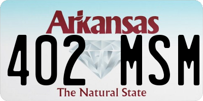 AR license plate 402MSM