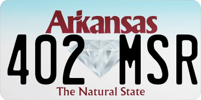 AR license plate 402MSR