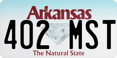 AR license plate 402MST