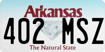AR license plate 402MSZ