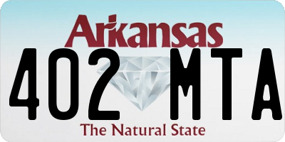 AR license plate 402MTA