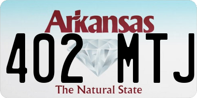 AR license plate 402MTJ