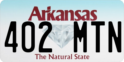AR license plate 402MTN