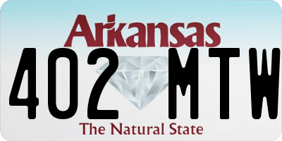 AR license plate 402MTW