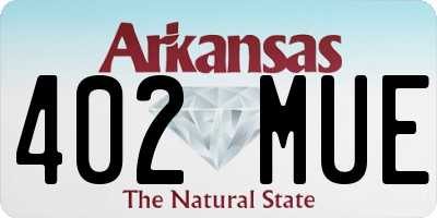 AR license plate 402MUE