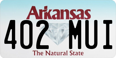 AR license plate 402MUI