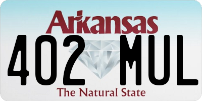 AR license plate 402MUL
