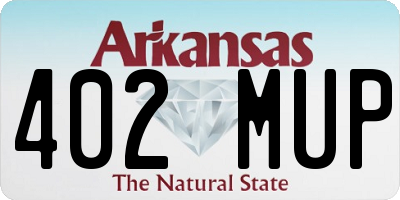 AR license plate 402MUP