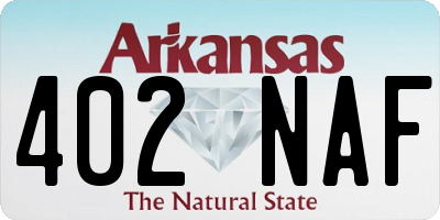 AR license plate 402NAF