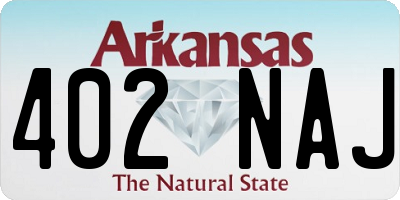 AR license plate 402NAJ