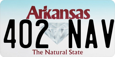 AR license plate 402NAV