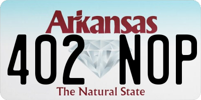 AR license plate 402NOP