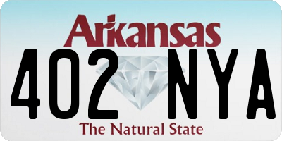 AR license plate 402NYA