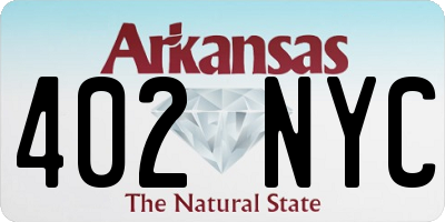 AR license plate 402NYC