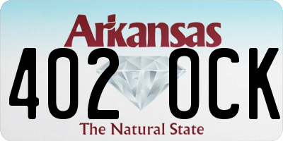 AR license plate 402OCK