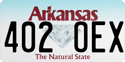 AR license plate 402OEX