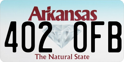 AR license plate 402OFB